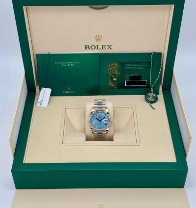 Rolex Day-date 40 New 2024 Day-date Platinum 40mm 228236 Ice-blue Roman Dial
