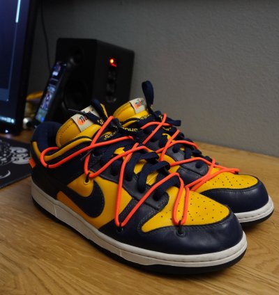 Dunk Low Off-white University Gold Midnight Navy