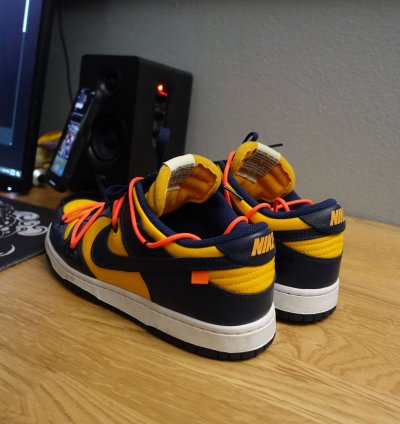 Dunk Low Off-white University Gold Midnight Navy