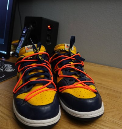 Dunk Low Off-white University Gold Midnight Navy