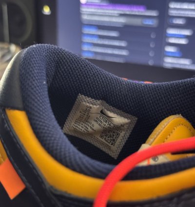 Dunk Low Off-white University Gold Midnight Navy