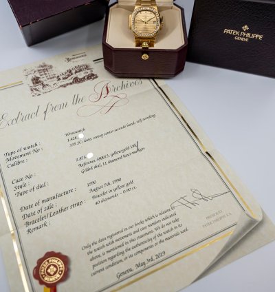 Patek Philippe Nautilus Diamond 3800 Perfect Condition