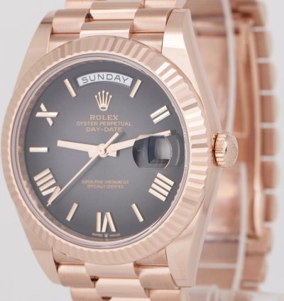 Rolex Day-date 40 New 2024 Papers Rolex Day-date 40mm President Slate Ombre 18k Rose 228235 Box
