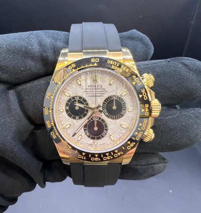 Rolex Daytona Meteorite Dial Full Yellow Gold Oysterflex