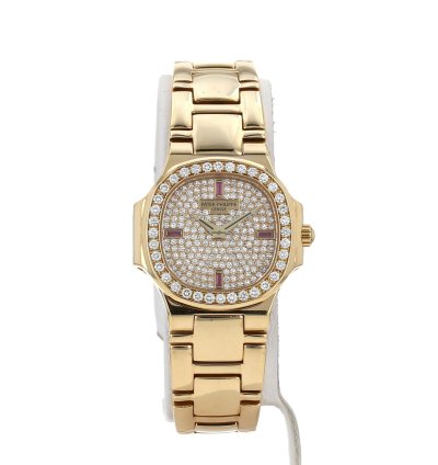 Patek Philippe Nautilus En Or Jaune Et Diamant Ref Patek