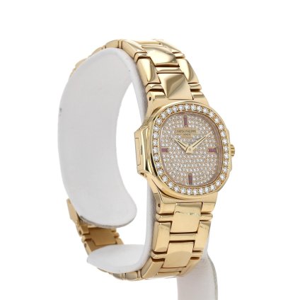 Patek Philippe Nautilus En Or Jaune Et Diamant Ref Patek