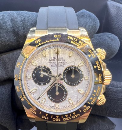 Rolex Daytona Meteorite Dial Full Yellow Gold Oysterflex