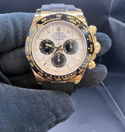 Rolex Daytona Meteorite Dial Full Yellow Gold Oysterflex
