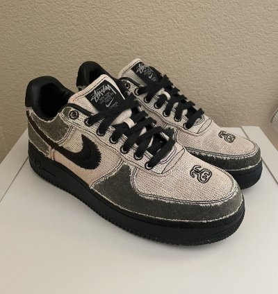 1 1 Bleached Stussy Air Force 1 Black