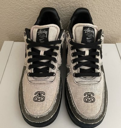 1 1 Bleached Stussy Air Force 1 Black