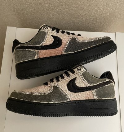 1 1 Bleached Stussy Air Force 1 Black