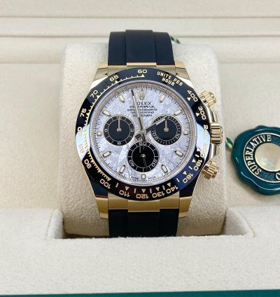 Rolex Daytona Meteorite Dial Unworn Full Set 116518ln Discontinued Model Yellow Gold 18k