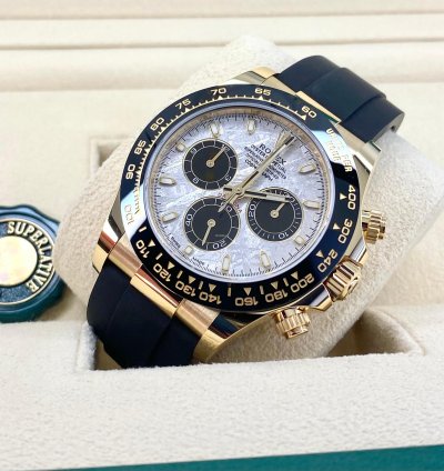 Rolex Daytona Meteorite Dial Unworn Full Set 116518ln Discontinued Model Yellow Gold 18k