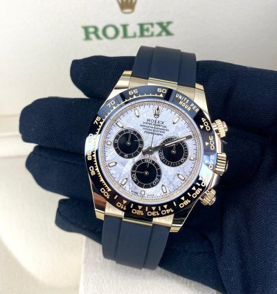 Rolex Daytona Meteorite Dial Unworn Full Set 116518ln Yellow Gold Carlos Alcaraz Iconic Watch