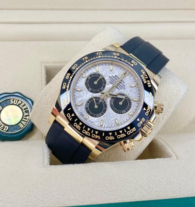 Rolex Daytona Meteorite Dial Unworn Full Set 116518ln Yellow Gold Carlos Alcaraz Iconic Watch