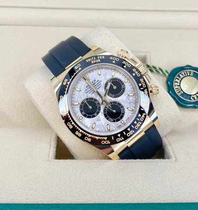 Rolex Daytona Meteorite Dial Unworn Full Set 116518ln Yellow Gold Carlos Alcaraz Iconic Watch