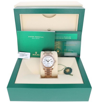 Rolex Day-date 40 New 2025 228235 Mother Of Pearl Mop President Rose Gold