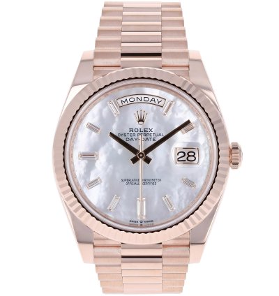 Rolex Day-date 40 New 2025 228235 Mother Of Pearl Mop President Rose Gold