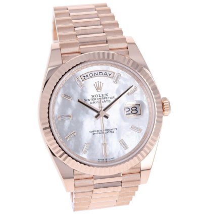 Rolex Day-date 40 New 2025 228235 Mother Of Pearl Mop President Rose Gold