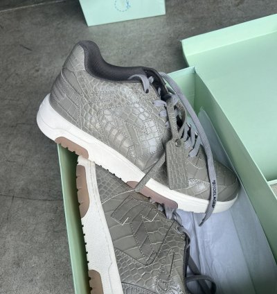 10 5 Off White Out Of Office Low Size 44 - Croc Skin Ds