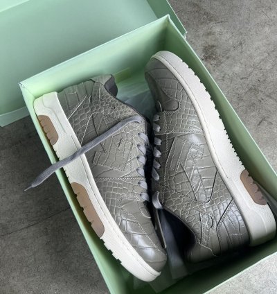 10 5 Off White Out Of Office Low Size 44 - Croc Skin Ds