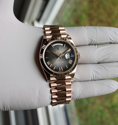 Rolex Day-date 40 New 2025 228235 Slate Ombre President Rose Gold