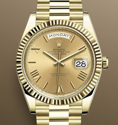 Rolex Day-date 40 New 2025 228238 Champagne Roman President Yellow Gold