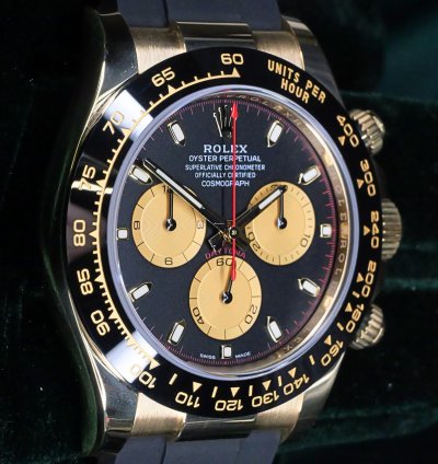 Rolex Daytona Mint Complete Set Daytona Cosmograph Paul Newman Black Yellow Gold 116518ln