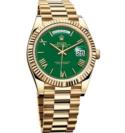 Rolex Day-date 40 New 2025 228238 Green President Yellow Gold