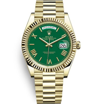 Rolex Day-date 40 New 2025 228238 Green President Yellow Gold