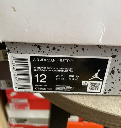 100 Original Nike Air Jordan 4 Retro White Oreo