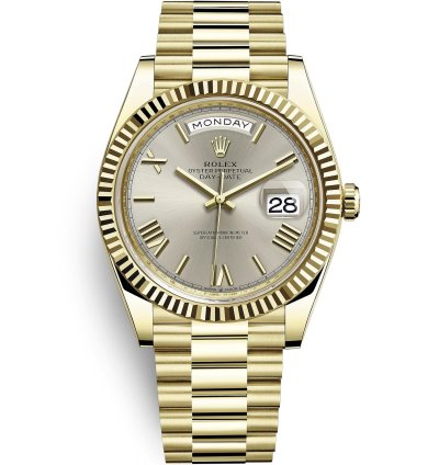 Rolex Day-date 40 New 2025 228238 Silver Roman President Yellow Gold