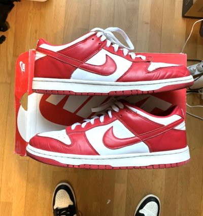 100 Original Nike Dunk Sp Low University Red St John Bred