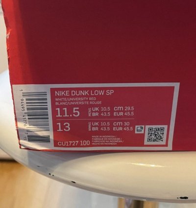 100 Original Nike Dunk Sp Low University Red St John Bred