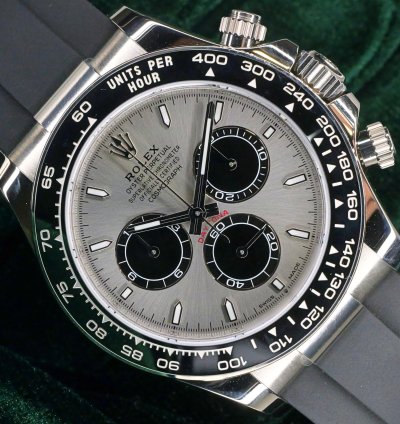 Rolex Daytona Mint Complete Set Daytona Ghost Silver Dial Ceramic Bezel Black Rubber Strap 126519ln-0006