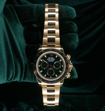 Rolex Daytona Mint Complete Set Daytona John Mayer 18k Yellow Gold Green Dial 116508