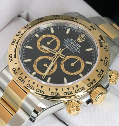 Rolex Daytona Mint Complete Set Daytona Two-tone 40mm Black Dial Yellow Gold Stainless Steel 126503