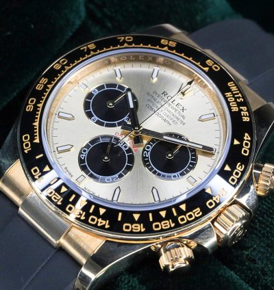Rolex Daytona Mint Complete Set Daytona Yml Pikachu Champagne Dial Gold Ceramic 126518ln-0011