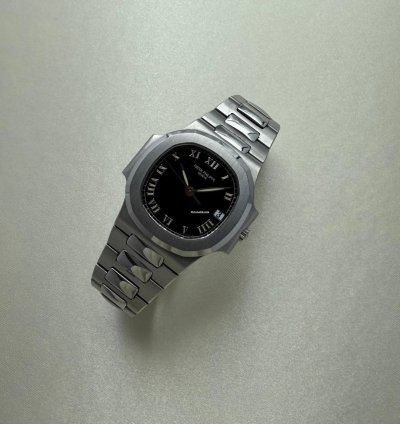 Patek Philippe Nautilus In Steel Roman Numerals Black Dial 3800 1a-001