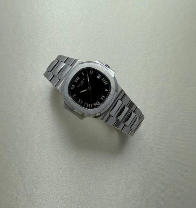 Patek Philippe Nautilus In Steel Roman Numerals Black Dial 3800 1a-001