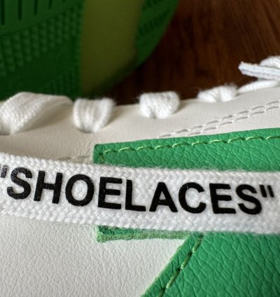 12 Off-white Out Of Office White Green Ooo 45 Low Tops Logo