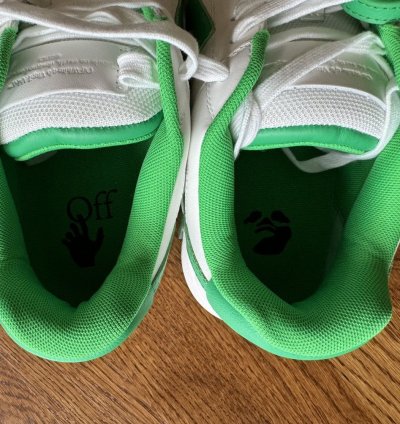12 Off-white Out Of Office White Green Ooo 45 Low Tops Logo