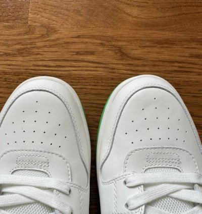 12 Off-white Out Of Office White Green Ooo 45 Low Tops Logo