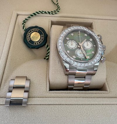 Rolex Daytona Mother Of Pearl Cosmograph Daytona Diamond Mother Full Set Brand New Unworn 126579rbr