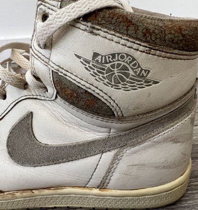 1985 Air Jordan 1 High Natural Grey Size Us 10 5