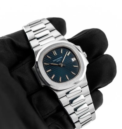 Patek Philippe Nautilus Italian Paper Full Set Nautilus Ref 3800 Blue Dial