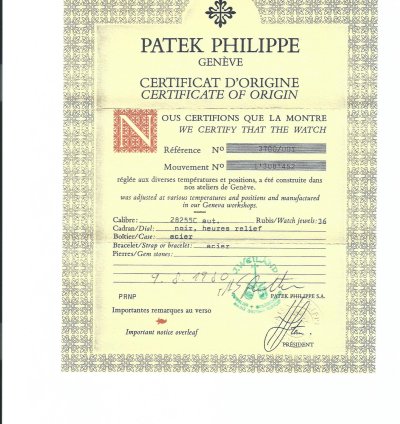 Patek Philippe Nautilus Jumbo 3700 1 1979 Originalpapiere Zertifikat Extract Archives