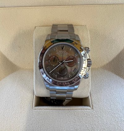 Rolex Daytona Mother Of Pearl Roman Numeral Dial White Gold