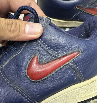 1997 Nike Air Force 1 Sc Midnight Navy Varsity Red Jewel