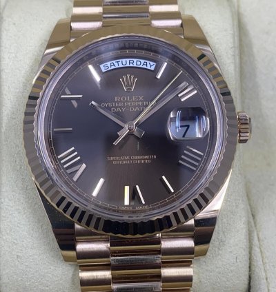 Rolex Day-date 40 New Day-date 40mm Everose Chocolate Roman President 228235